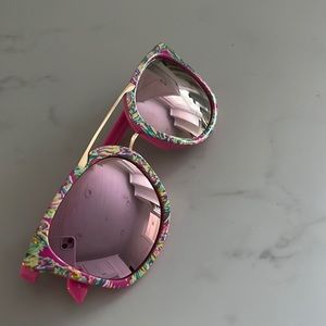 LILLY PULITZER Emilia Raz Berry Shady Lady Pink  Lenses Polarized Sunglasses
